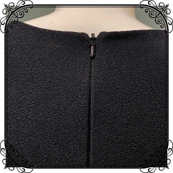 NWOT - ADOLFO SANCHEZ Chic & Sexy Cut-Out Mesh Wool Dress - Picture 6 of 10